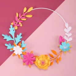 Kit créatif couronne de fleurs en papier