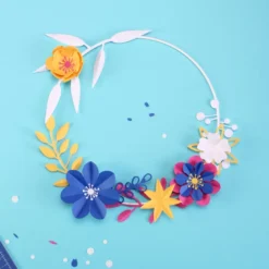 Kit créatif couronne de fleurs en papier