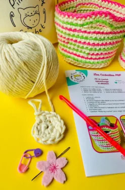 Kit de crochet corbeilles pop