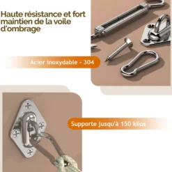 Kit de fixation en acier inoxydable