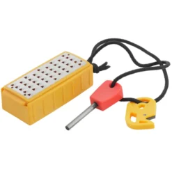 Kit de survie compact 3-en-1 râpe allume-feu affûteur pour activités outdoor
