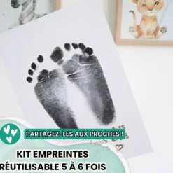 Kit empreintes bébé + cadre trio love