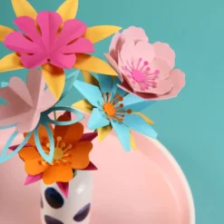 Kit mini-bouquet de fleurs en papier