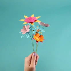 Kit mini-bouquet de fleurs en papier