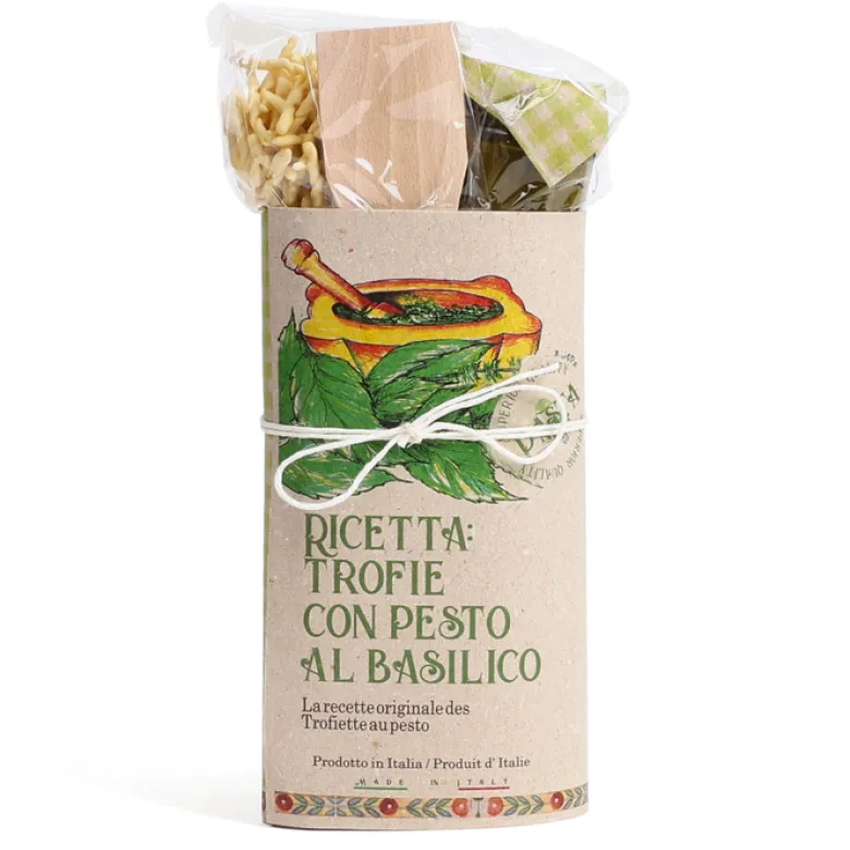 Kit préparation pâtes trofiete au pesto ingrédients locaux qualité artisanale