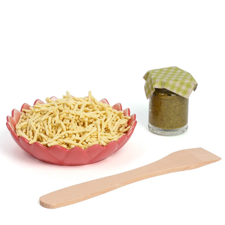 Kit préparation pâtes trofiete au pesto ingrédients locaux qualité artisanale