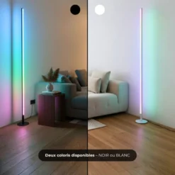 Lampadaire led - inoleds - rgb - halo - noir
