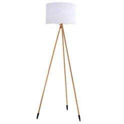Lampadaire sans fil led tamboury wood
