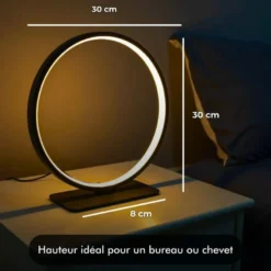 Lampe a poser led - inoleds - impira noir - dimmable