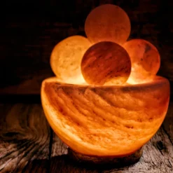 Lampe 4 boules massage en sel d'himalaya