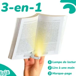 Lampe de lecture Lizia 3 en 1 Blanc