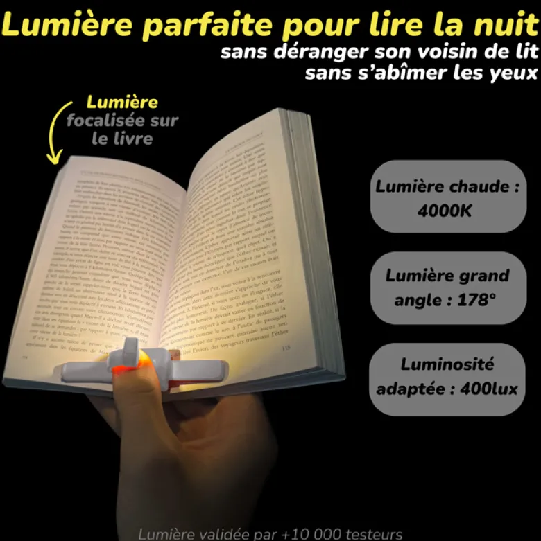 Lampe de lecture Lizia 3 en 1 Blanc