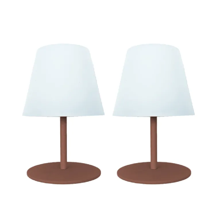2 lampe de table sans fil twins h16cm