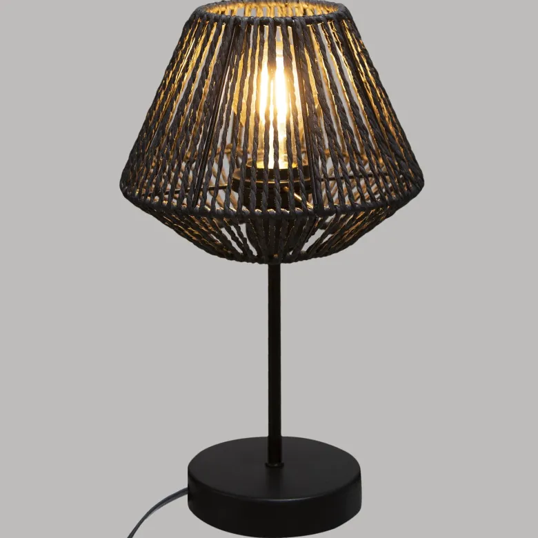 Lampe effet corde jily h.34cm noir