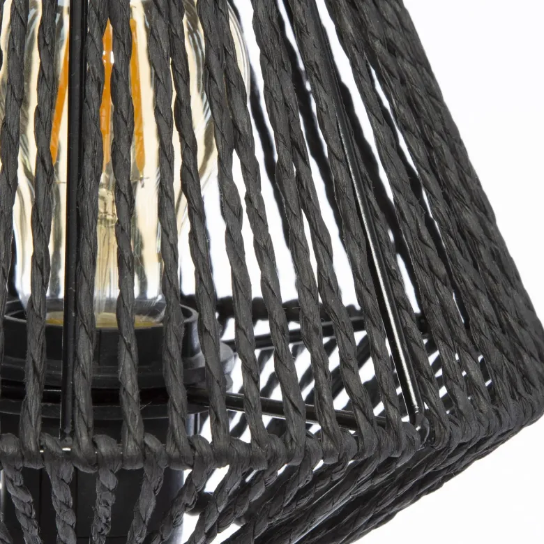 Lampe effet corde jily h.34cm noir