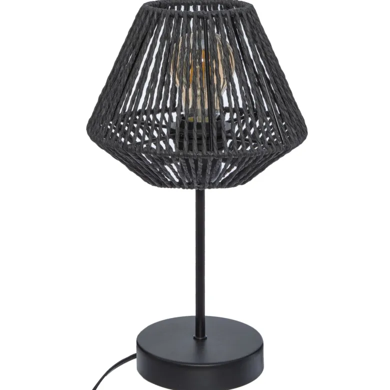 Lampe effet corde jily h.34cm noir