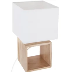Lampe en bois carré