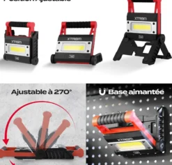 Lampe extérieure avec batterie externe