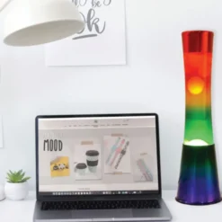 Lampe à lave en verre design rainbow