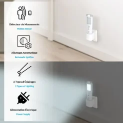 Lampe led détecteur de mouvement rechargeable 15 led