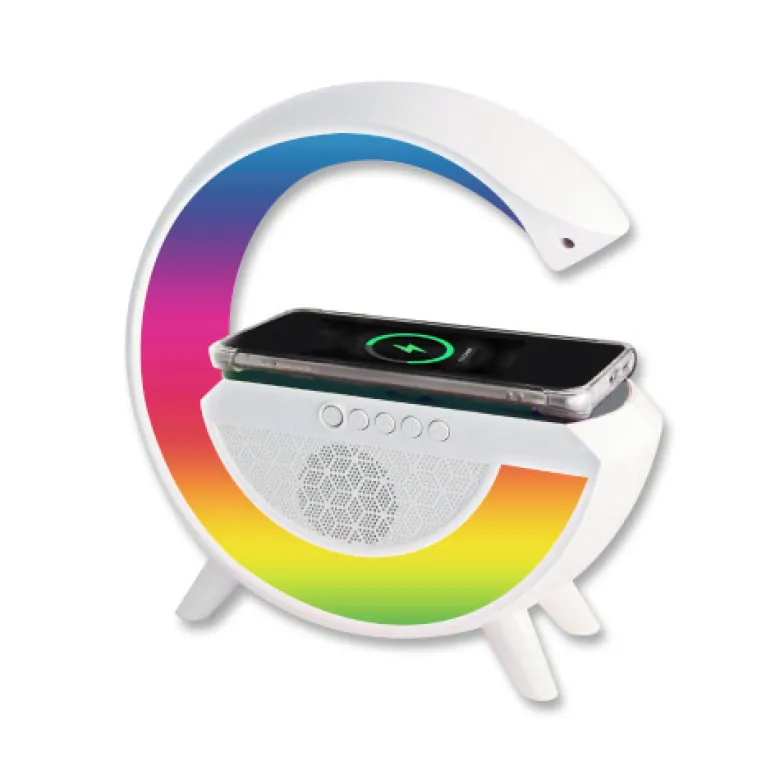 Lampe led station de charge et enceinte
