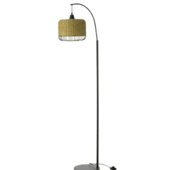 Lampe métal vert h.168cm