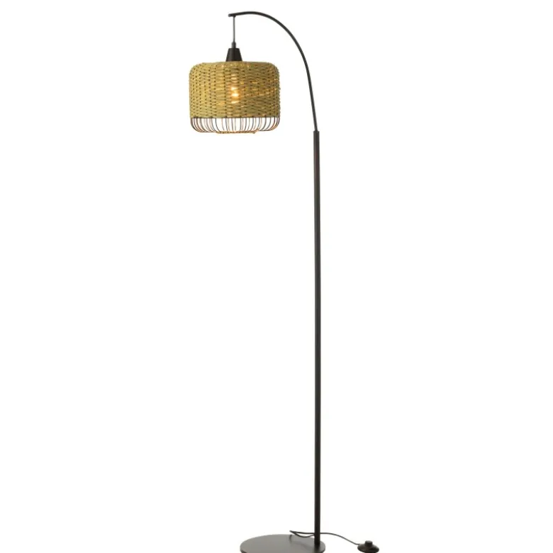 Lampe métal vert h.168cm