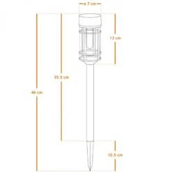 4 lampes solaires extérieures, led