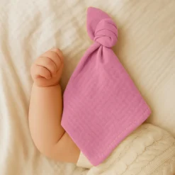 Langes en coton bio rose