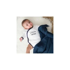 3 langes mousseline de coton #b0cce6 70x