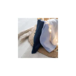 3 langes mousseline de coton #b0cce6 70x