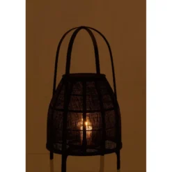 Lanterne bambou noir h.60cm