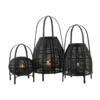Lanterne bambou noir h.70cm