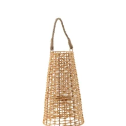 Lanterne rotin beige h.55cm