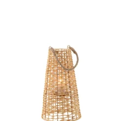 Lanterne rotin beige h.55cm