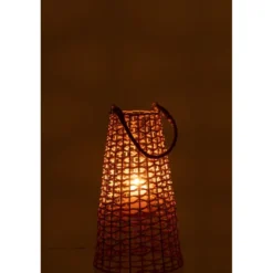 Lanterne rotin beige h.55cm