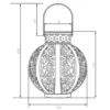 Lanterne solaire métal - style oriental