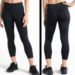 Legging de sport dare2b influential 7 8 women noir texturé XS