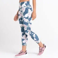 Legging de sport dare2b influential 7 8 women rose blanc vert
