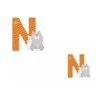 Lettre n - chat norvégien