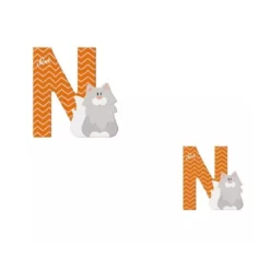 Lettre n - chat norvégien