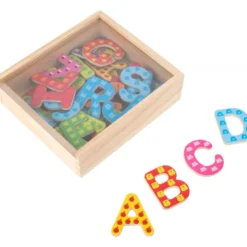 Lettres aimantées en bois pour enfant