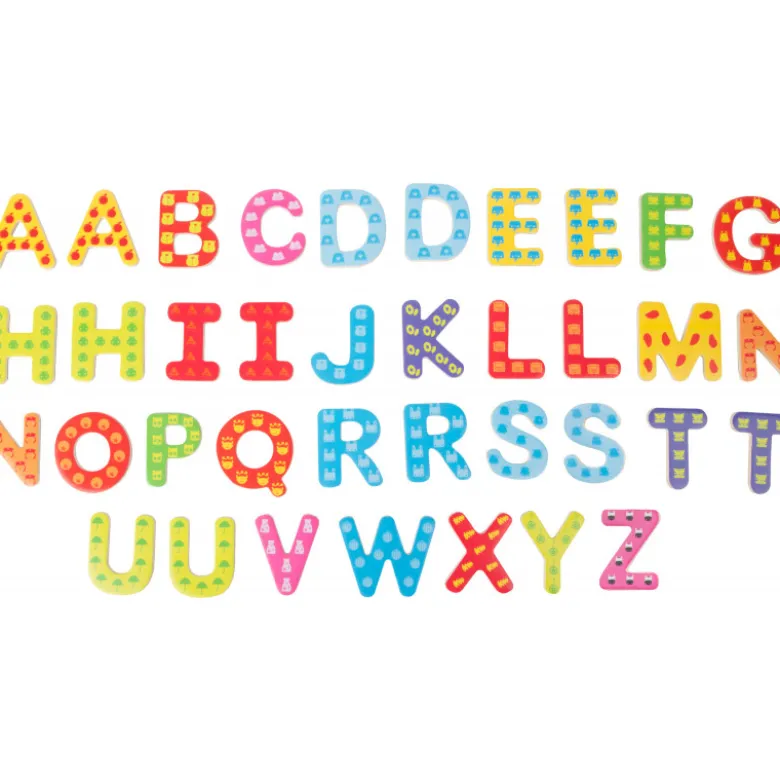 Lettres aimantées en bois pour enfant