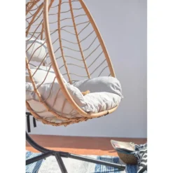 Lima fauteuil suspendu en résine effet rotin naturel