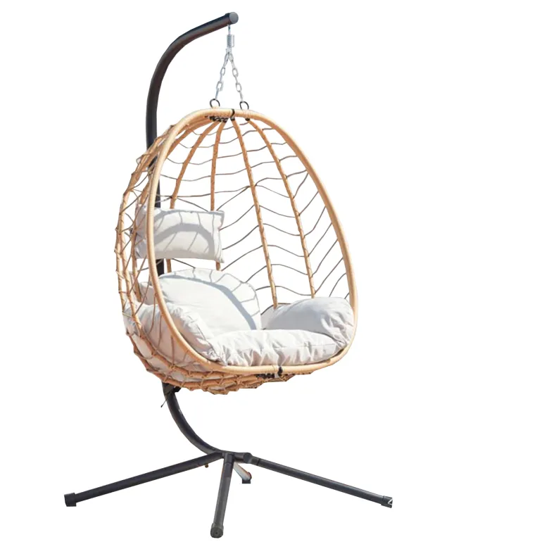 Lima fauteuil suspendu en résine effet rotin naturel
