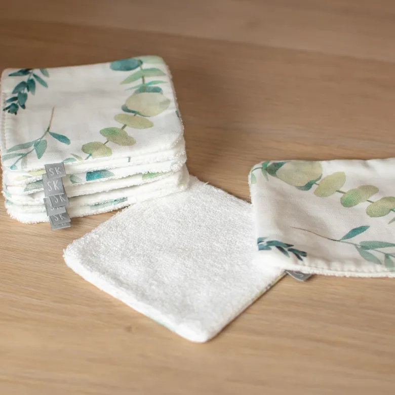 Lingettes bébé lavables 8 pcs eucalyptus