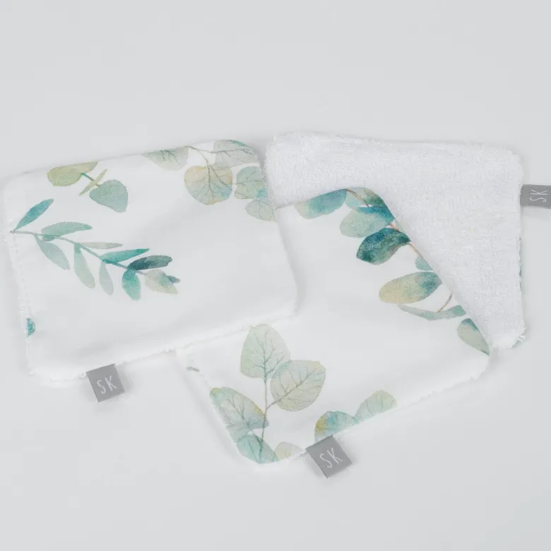 Lingettes bébé lavables 8 pcs eucalyptus
