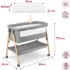 Lit bébé autoportant 3 en 1 avec matelas – pliable et mobile