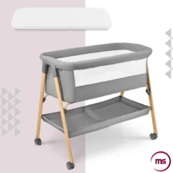 Lit bébé autoportant 3 en 1 avec matelas – pliable et mobile