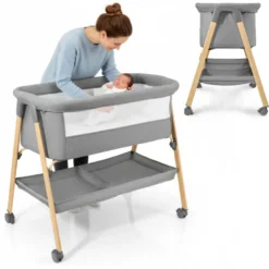 Lit bébé autoportant 3 en 1 avec matelas – pliable et mobile
